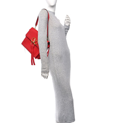 Valentino Garavani Calfskin Medium Vring Shoulder Bag Rouge 2 of 9