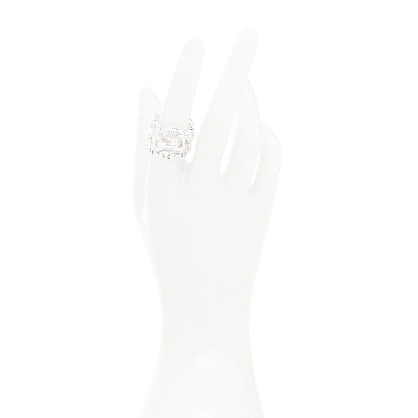 Sterling Silver GM Chaine d'Ancre Enchainee Band Ring 55 7.25