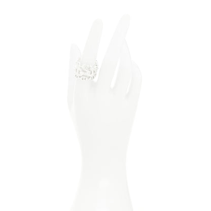 Hermes Sterling Silver GM Chaine d'Ancre Enchainee Band Ring 55 7.25 2 of 5