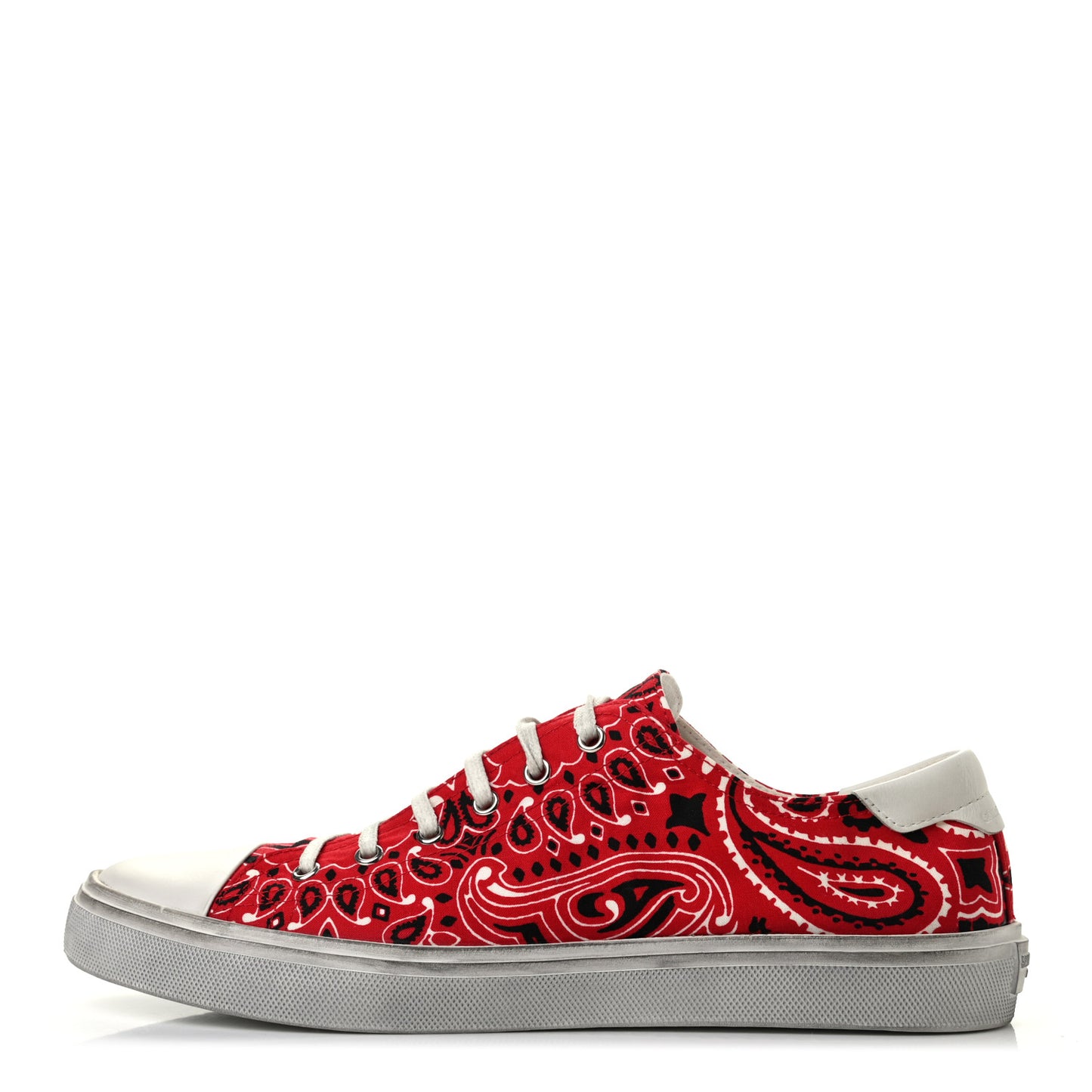 Canvas Bandana Print Bedford Low Top Sneakers 42 Red