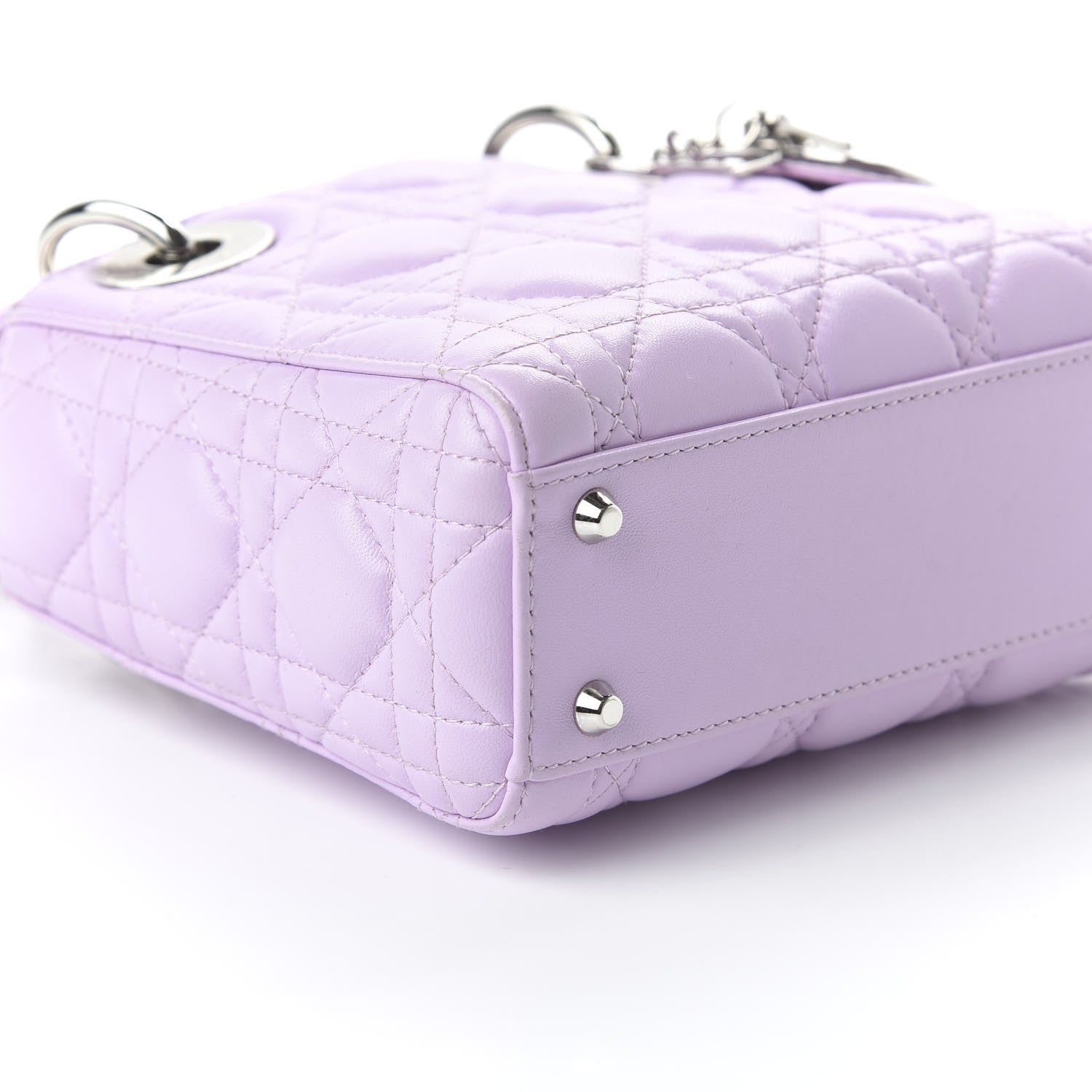 Christian Dior Lambskin Cannage Mini Lady Lilac 6 of 10