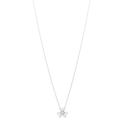 Van Cleef & Arpels 18K White Gold Diamond Mini Frivole Pendant Necklace 1 of 6