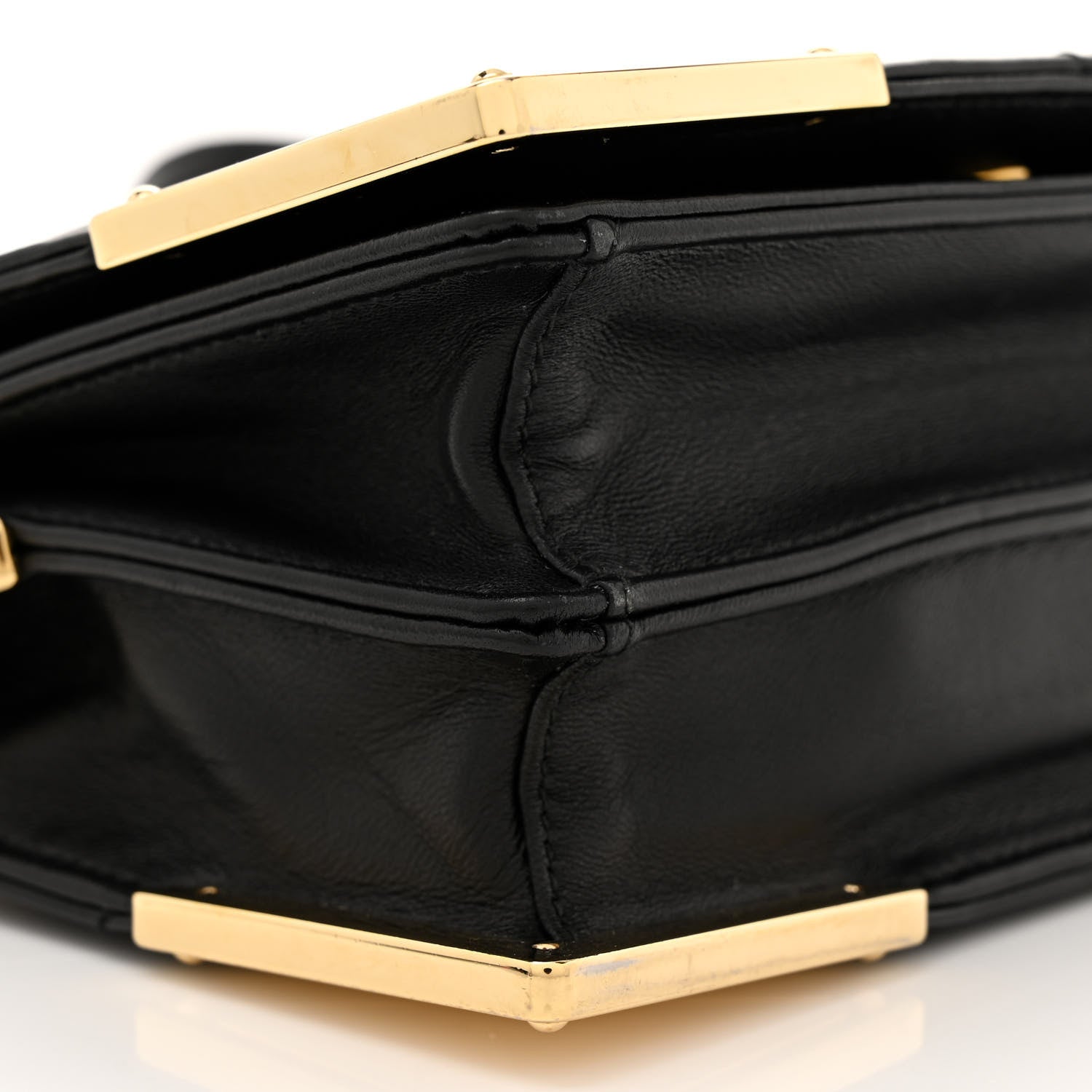 Prada Nappa Triangle Quilted Metal Shoulder Bag Black 8 of 9