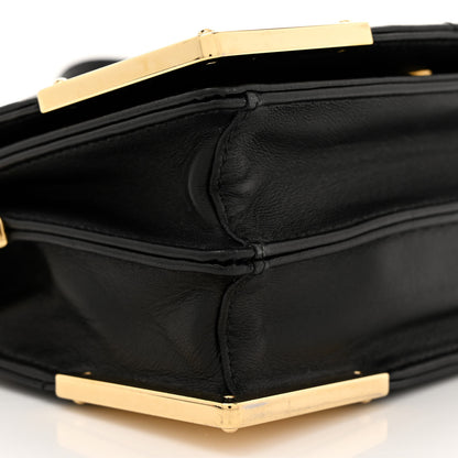 Prada Nappa Triangle Quilted Metal Shoulder Bag Black 8 of 9