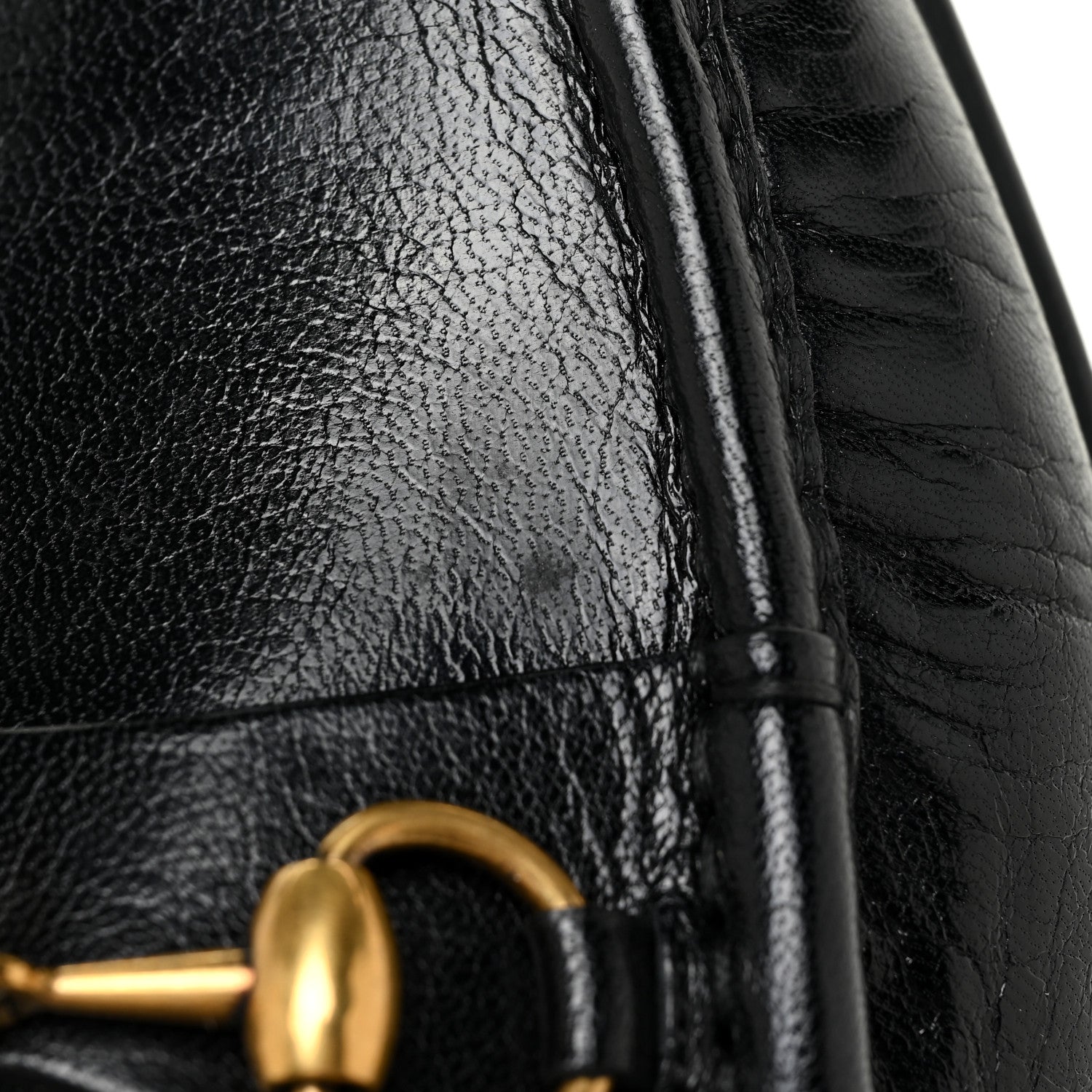 Gucci Goatskin Mens Horsebit Slippers 7.5 Black 12 of 14