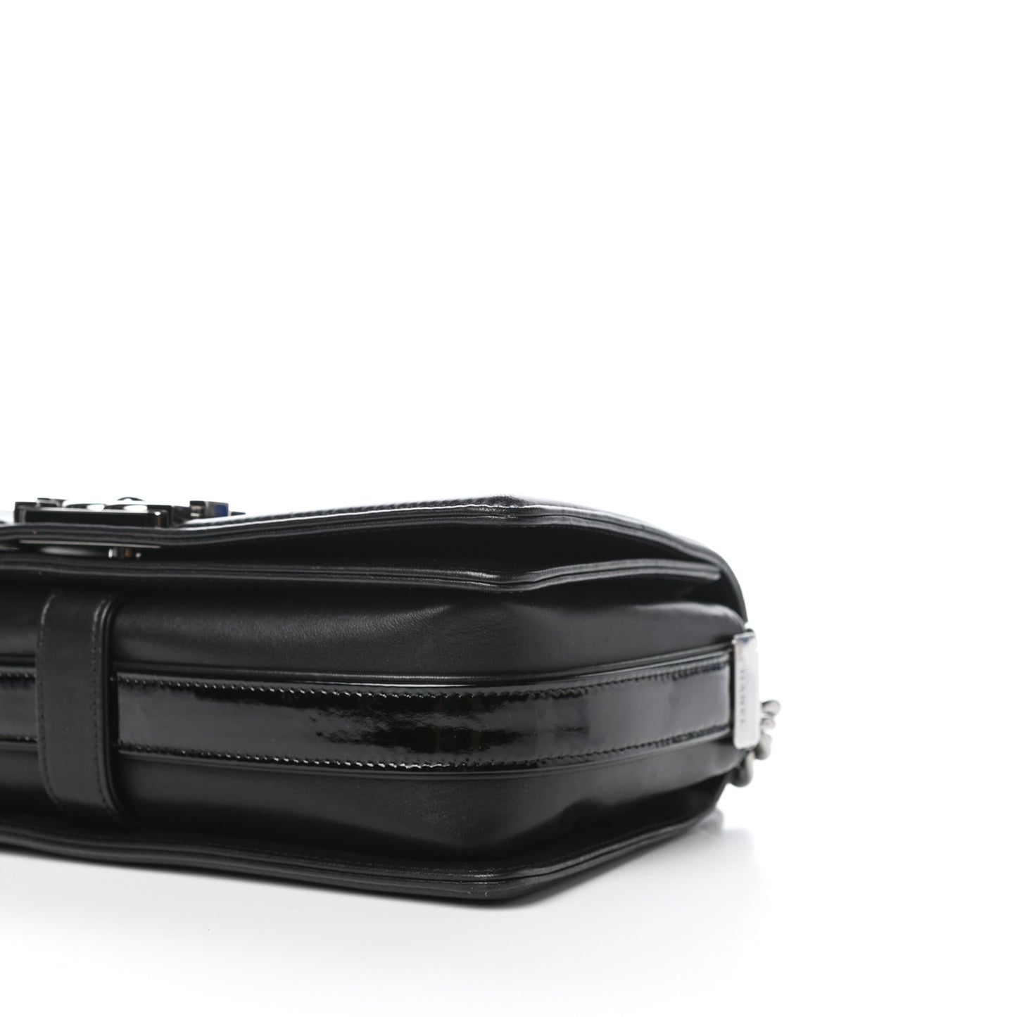 Sheepskin Braided Medium Boy Reverso Flap Black