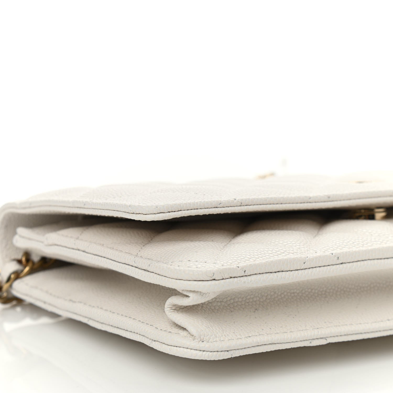 Chanel Caviar Quilted Wallet On Chain WOC White 10 of 12