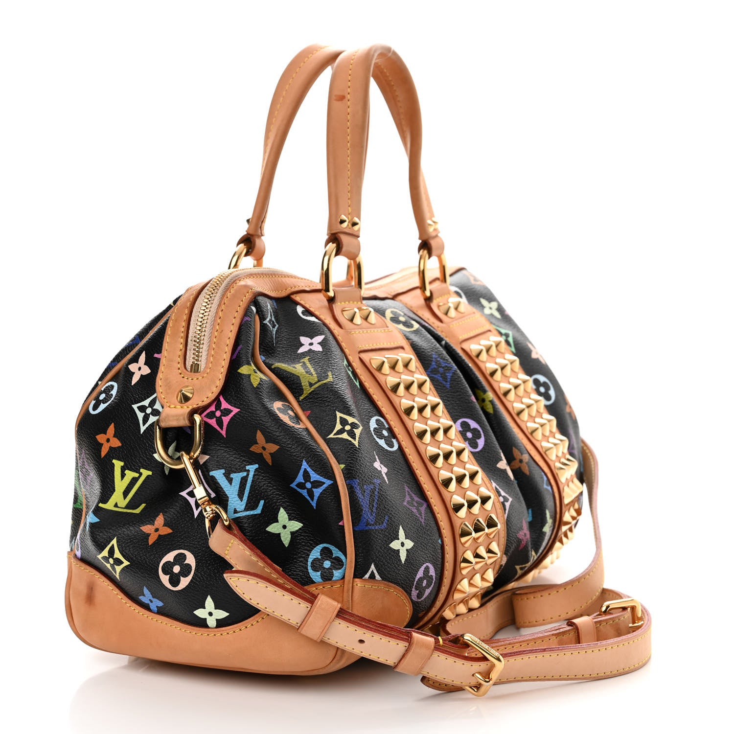 Louis Vuitton Monogram Multicolor Courtney MM Black 3 of 15