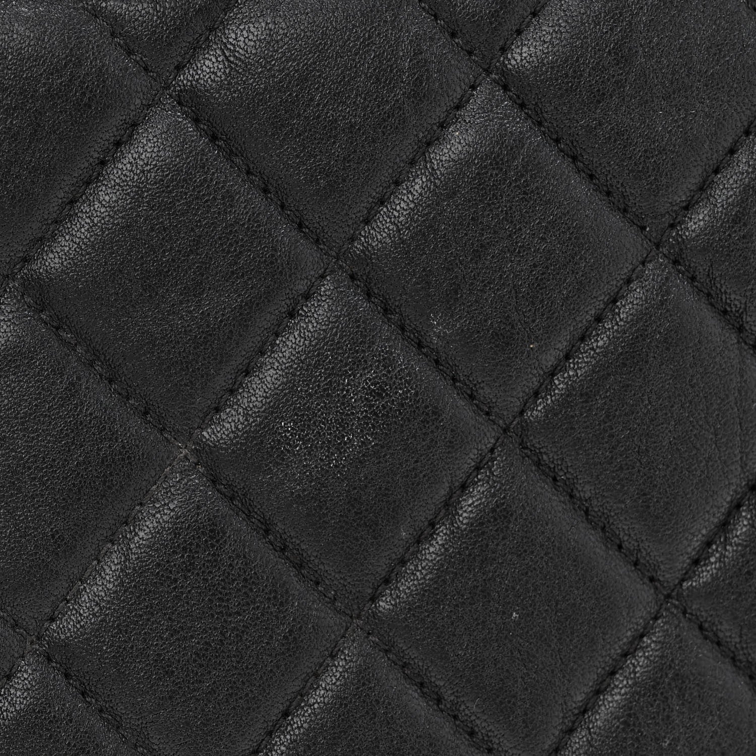 Chanel Shiny Sheepskin Quilted Large Trapezio Flap Black 12 of 13