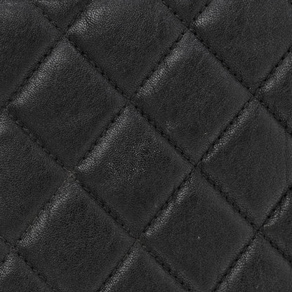Chanel Shiny Sheepskin Quilted Large Trapezio Flap Black 12 of 13