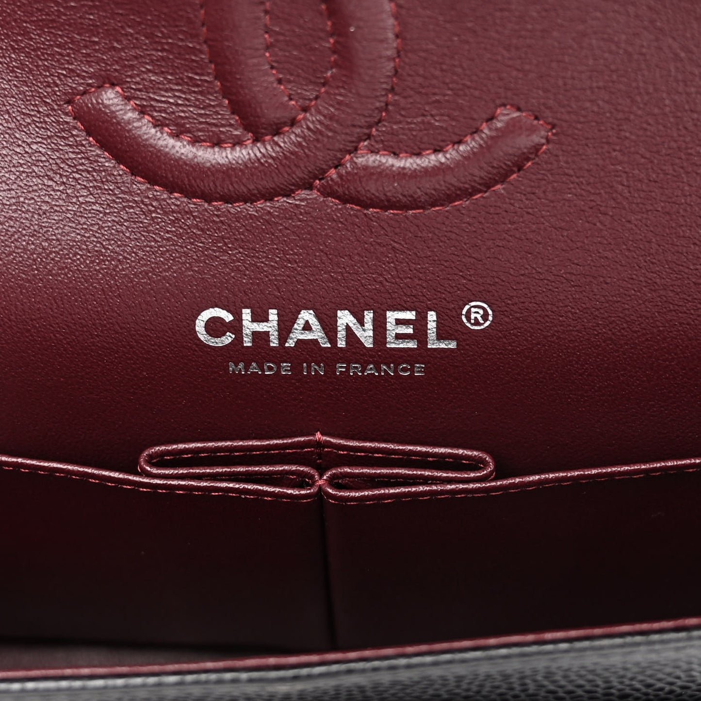 Caviar Quilted Small Double Flap Black