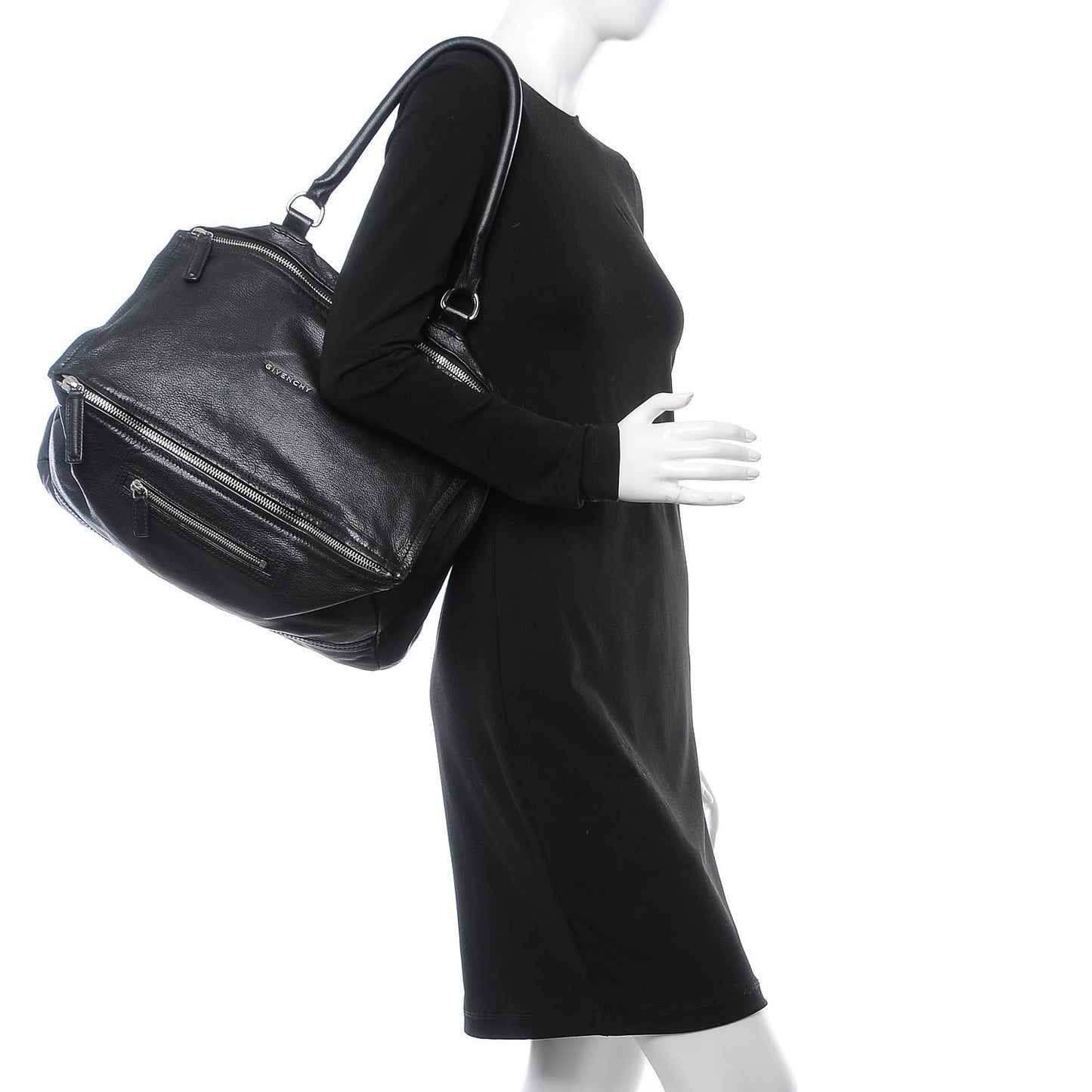 Sugar Goatskin Large Pandora Black