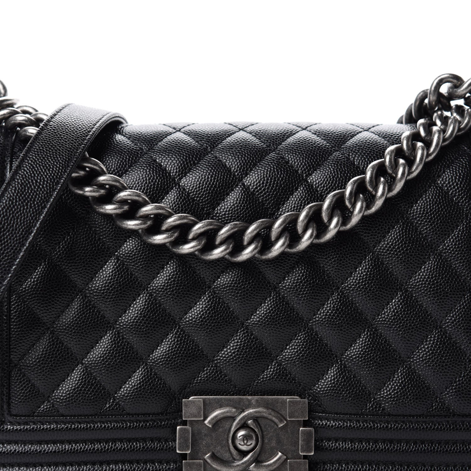 Chanel Caviar Quilted Medium Boy Flap Black 10 of 11