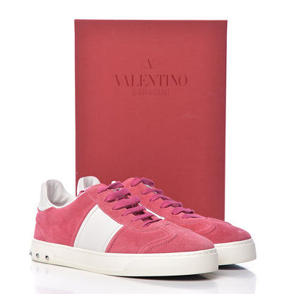 Valentino Garavani Suede Womens Flycrew Sneakers 39 Shadow Pink Optic White 13 of 13