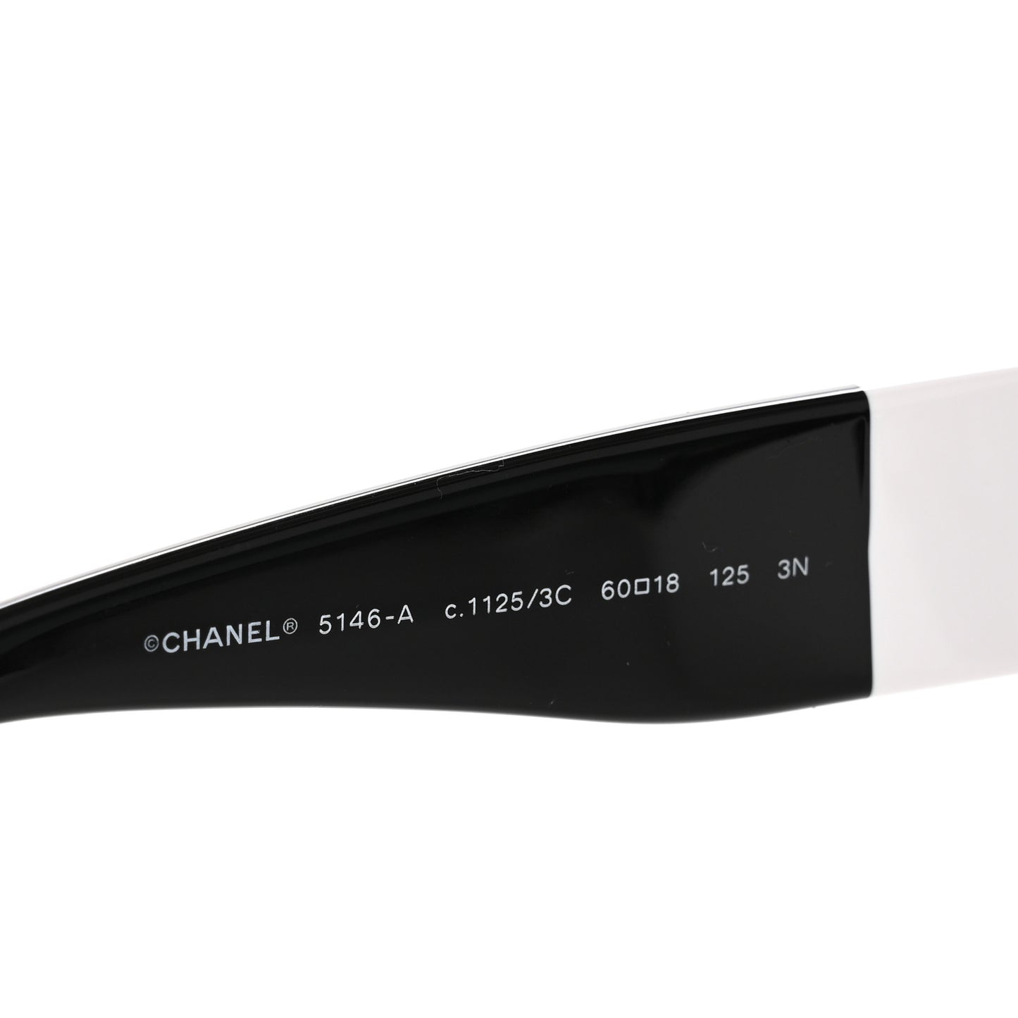 Acetate CC Lace Effect Sunglasses 5146-A Black White