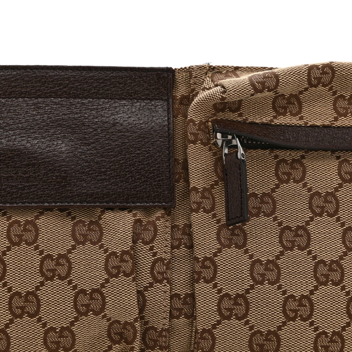 Monogram Web Belt Bag Dark Brown