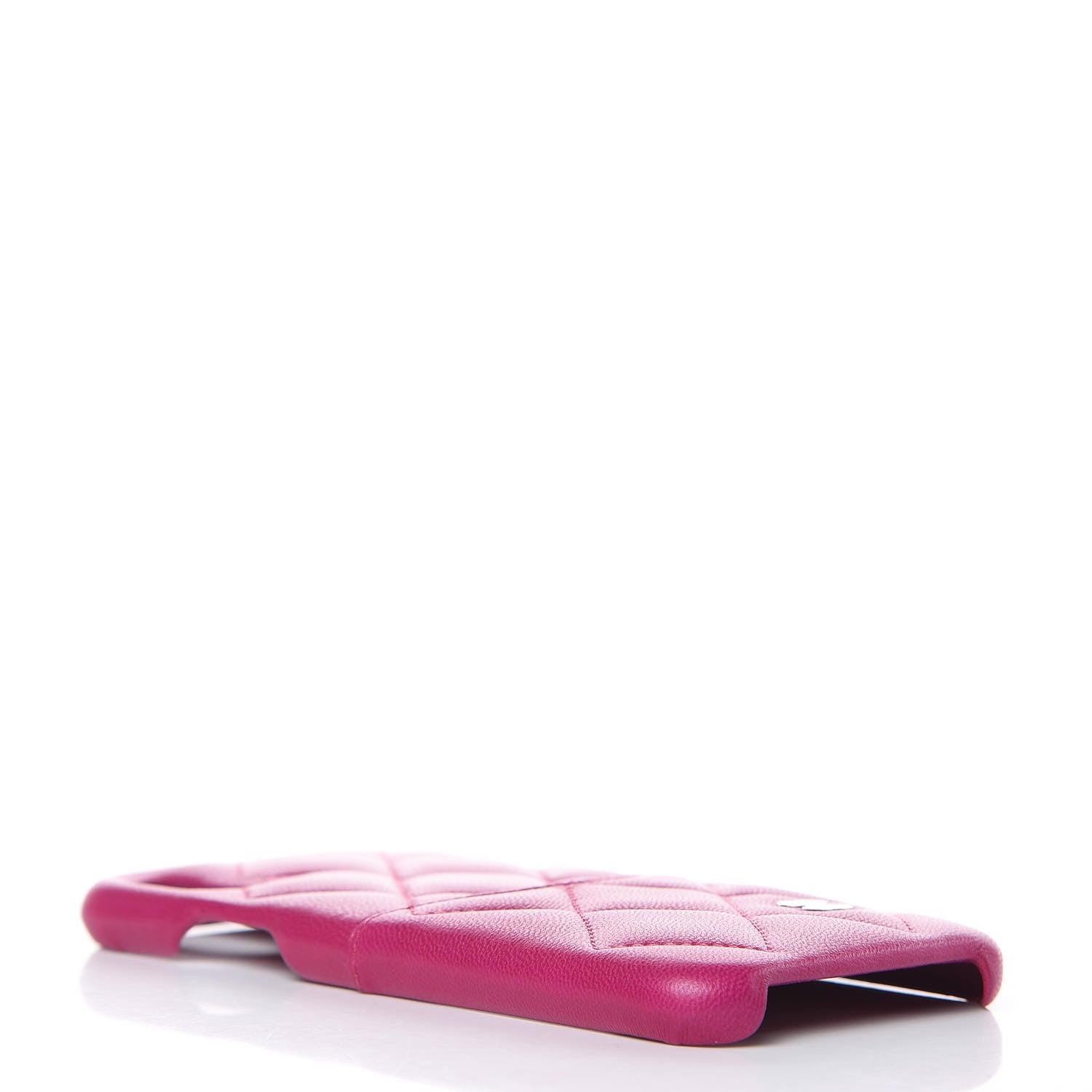 Chanel Lambskin Quilted iPhone X Coco Tech Case Fuchsia 4 of 7