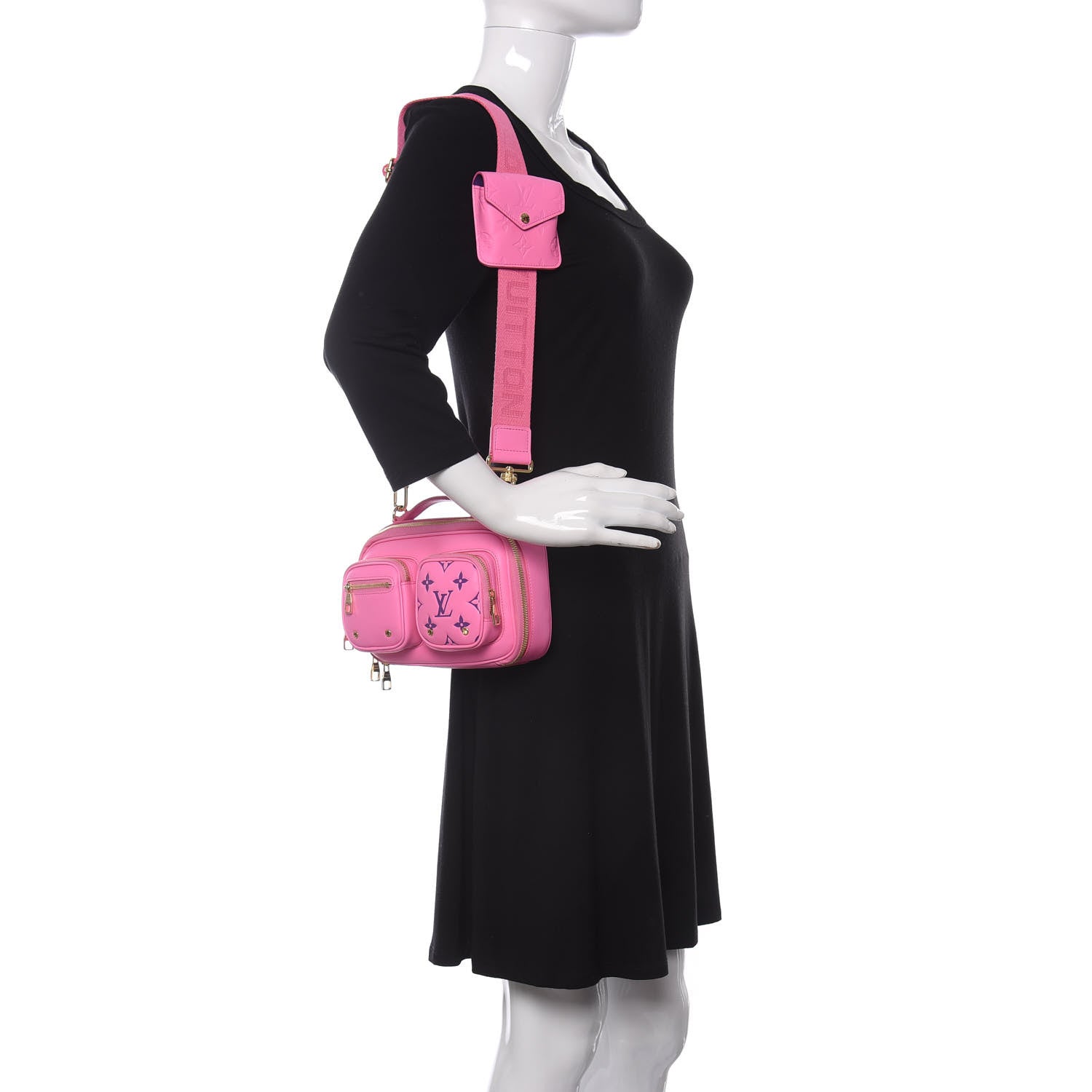 Louis Vuitton Calfskin Embossed Monogram Vuittamins Utility Crossbody Rose Violet 2 of 9