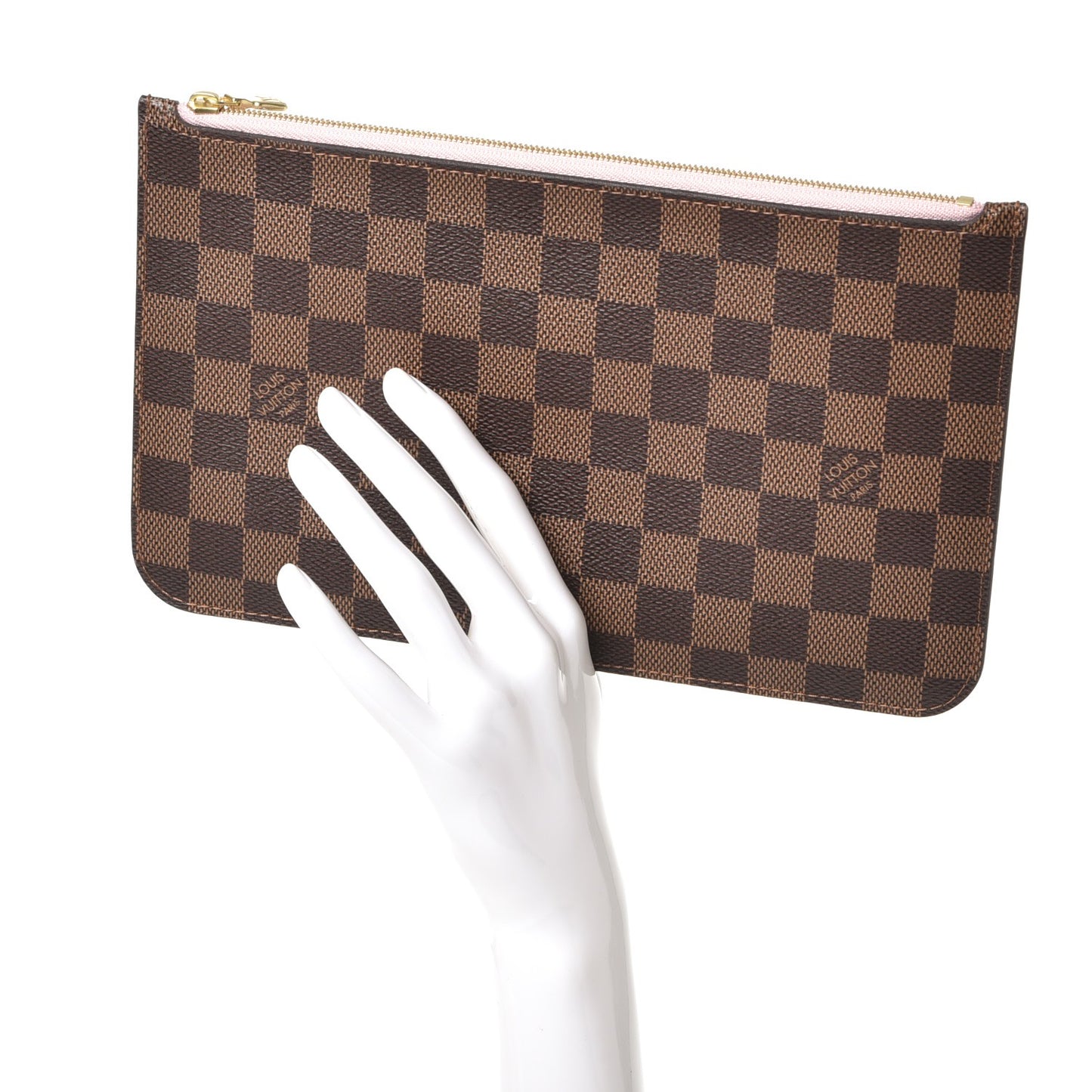 Damier Ebene Neverfull MM GM Pochette Rose Ballerine