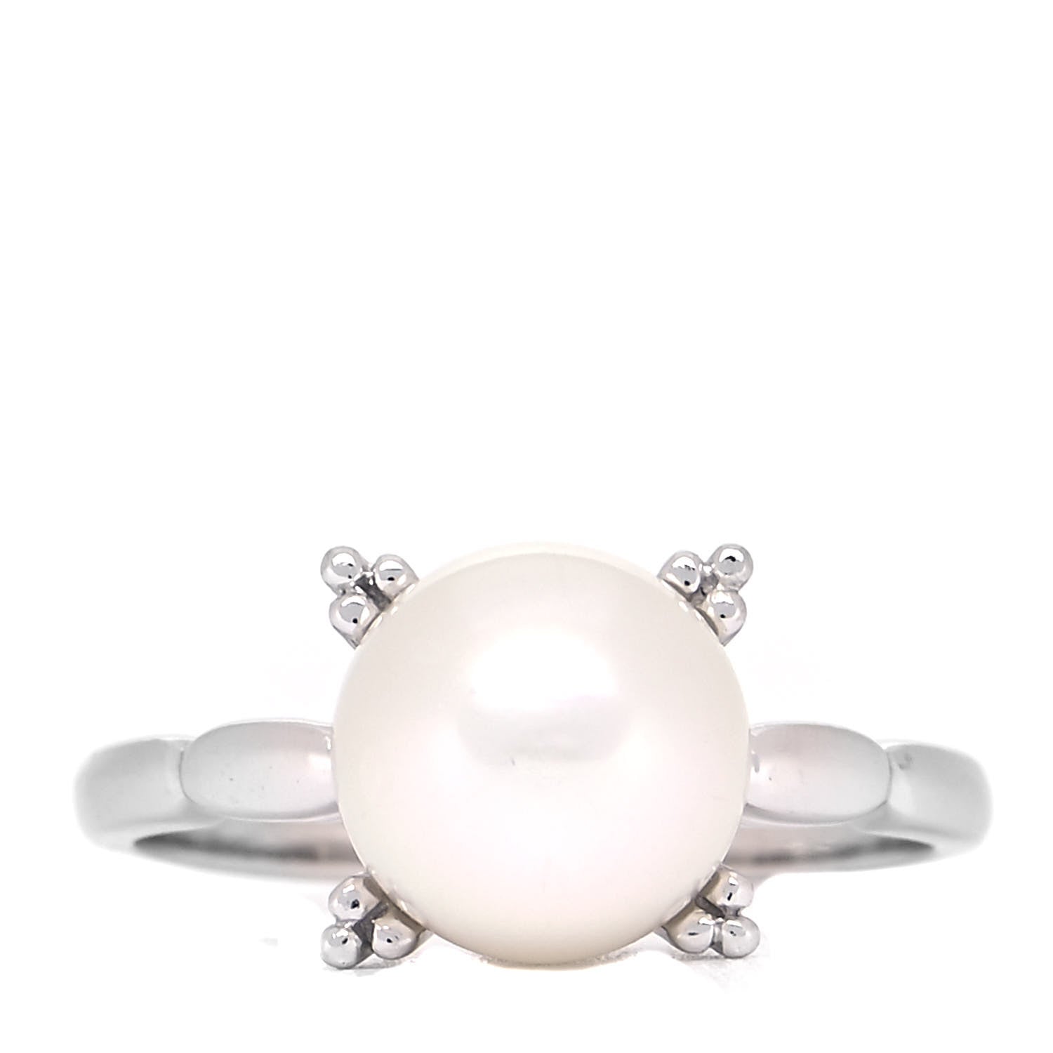 Mikimoto Platinum Akoya Pearl 8mm Ring 50 5.25 2 of 8