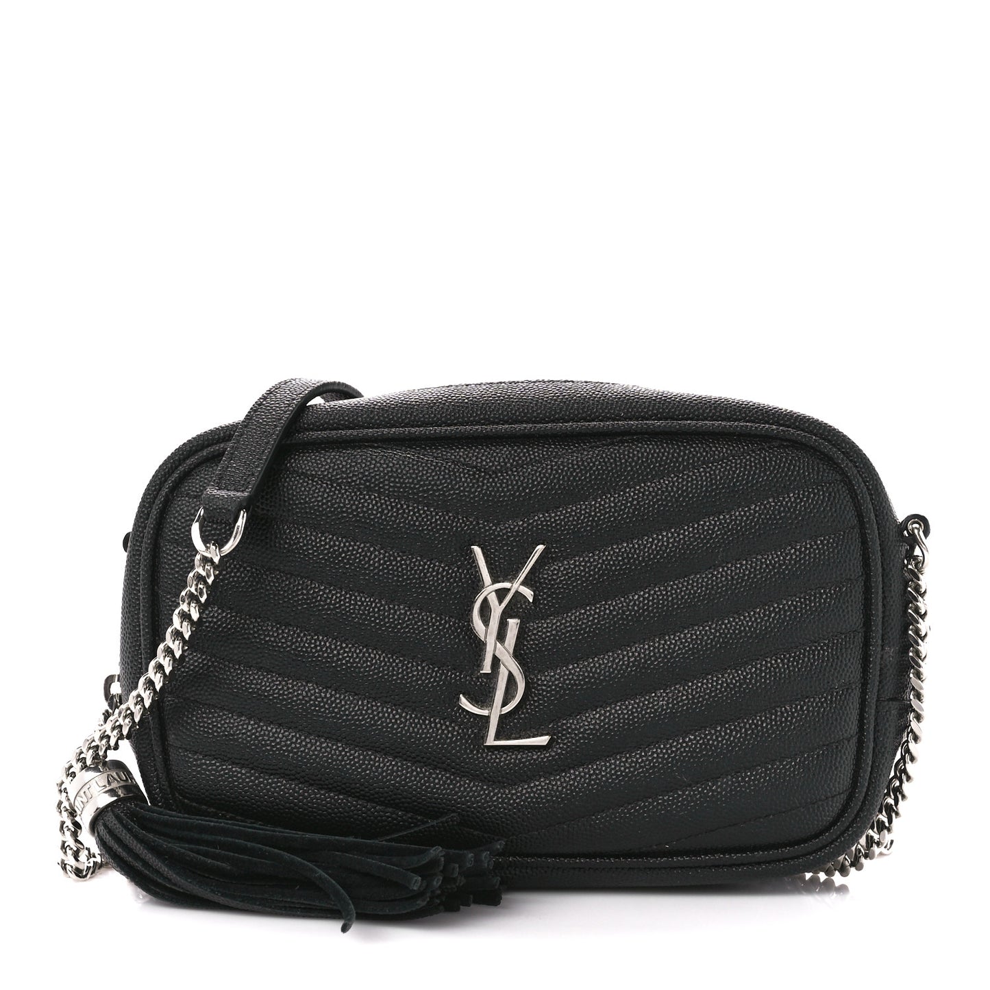 Grain De Poudre Matelasse Monogram Mini Lou Camera Bag Black