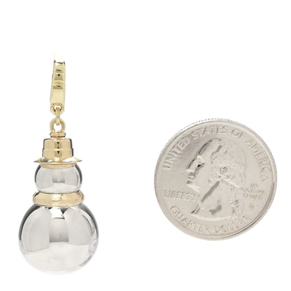 Louis Vuitton 18K Yellow Pink White Gold Black Onyx Snowman Charm Pendant 2 of 3