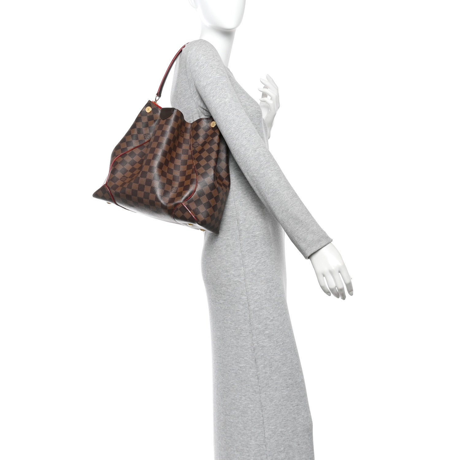 Louis Vuitton Damier Ebene Caissa Hobo Cherry 2 of 14