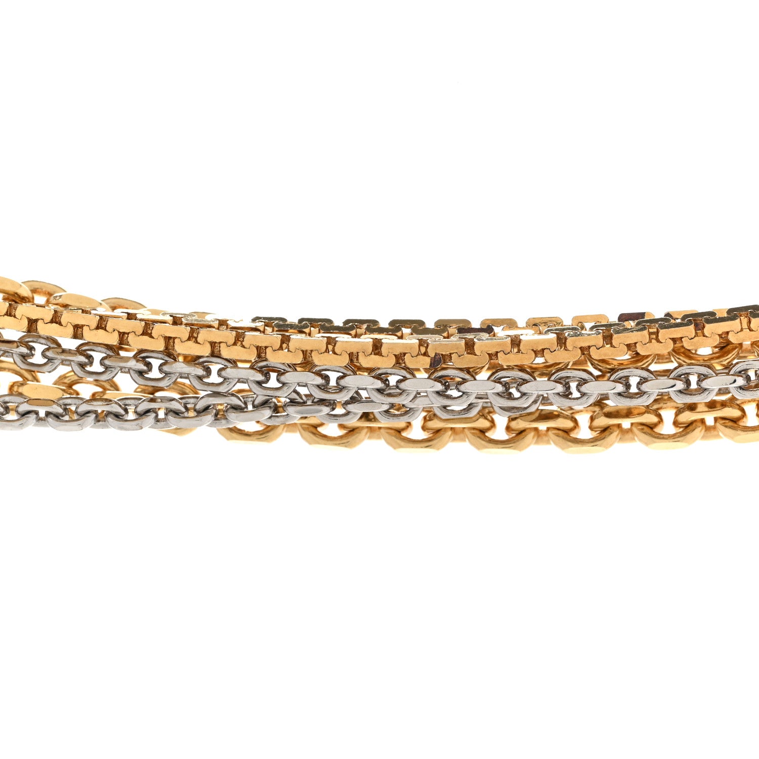 Louis Vuitton Metal Long Fringe Necklace Gold 5 of 7