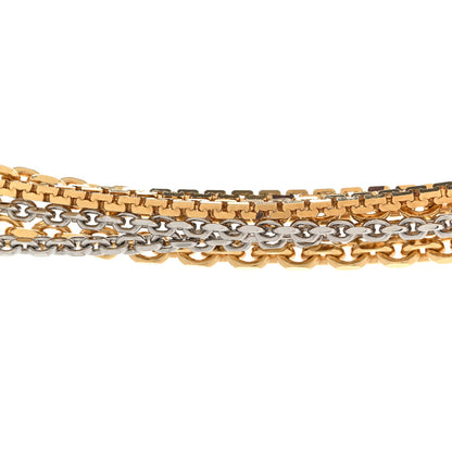Louis Vuitton Metal Long Fringe Necklace Gold 5 of 7