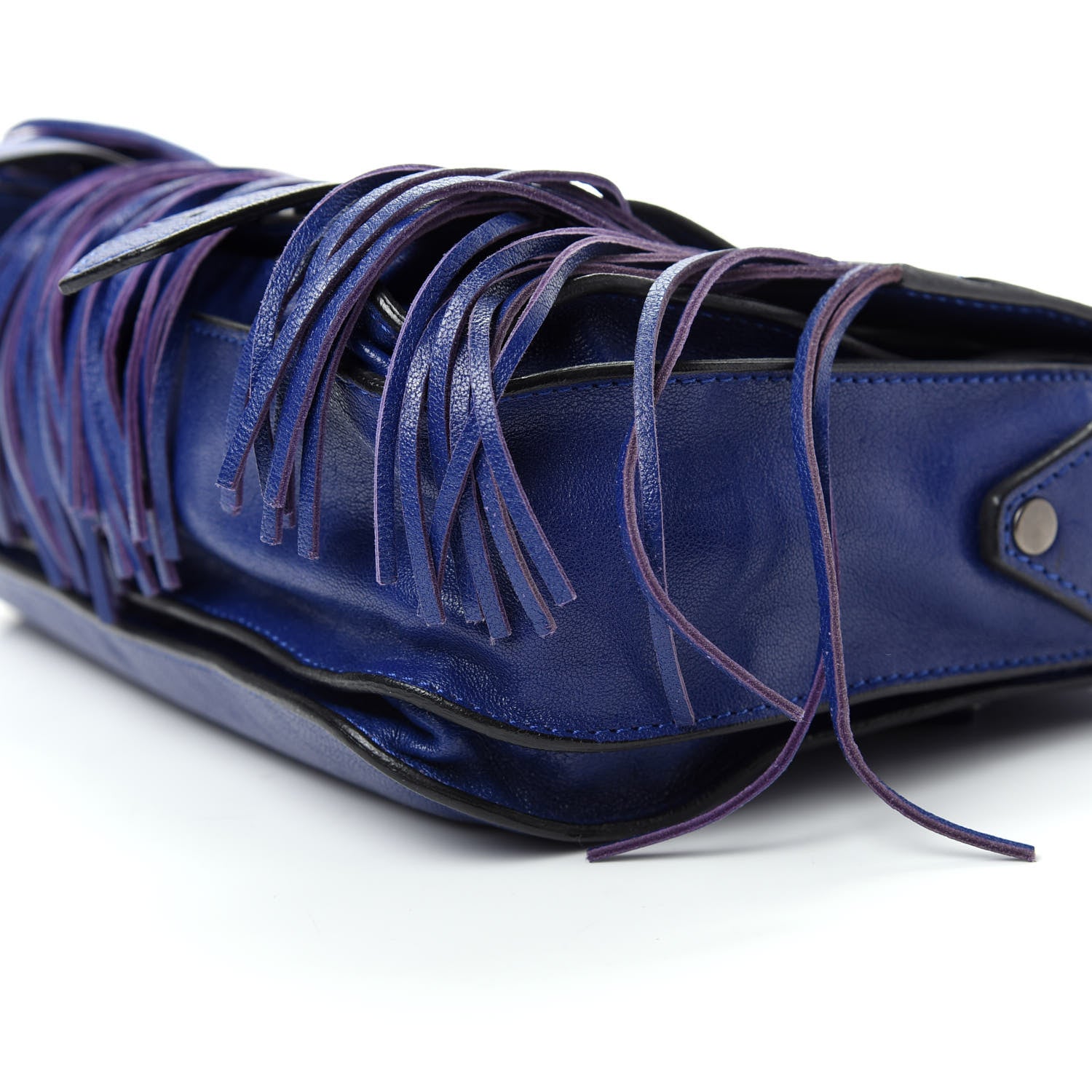 Proenza Schouler Lambskin Fringe PS1 Crossbody Pouch Cobalt Blue 6 of 9