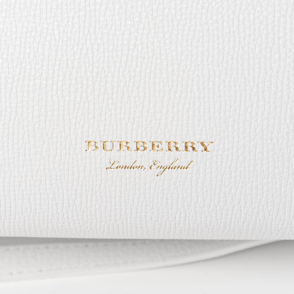 Burberry Grainy Calfskin House Check Small Banner Tote Limestone 12 of 12