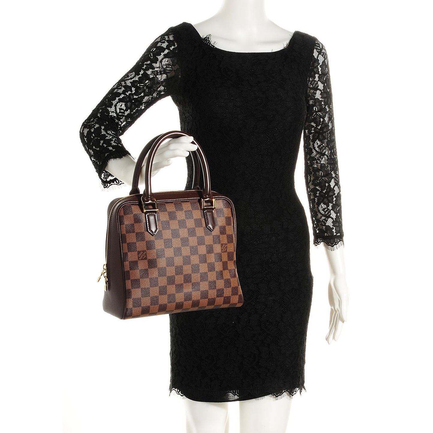 Handbag Louis Vuitton Brera Damier Ebene Louis Vuitton Damier