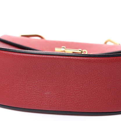 Chloe Grained Calfskin Lambskin Drew Shoulder Bag Red 8 of 16