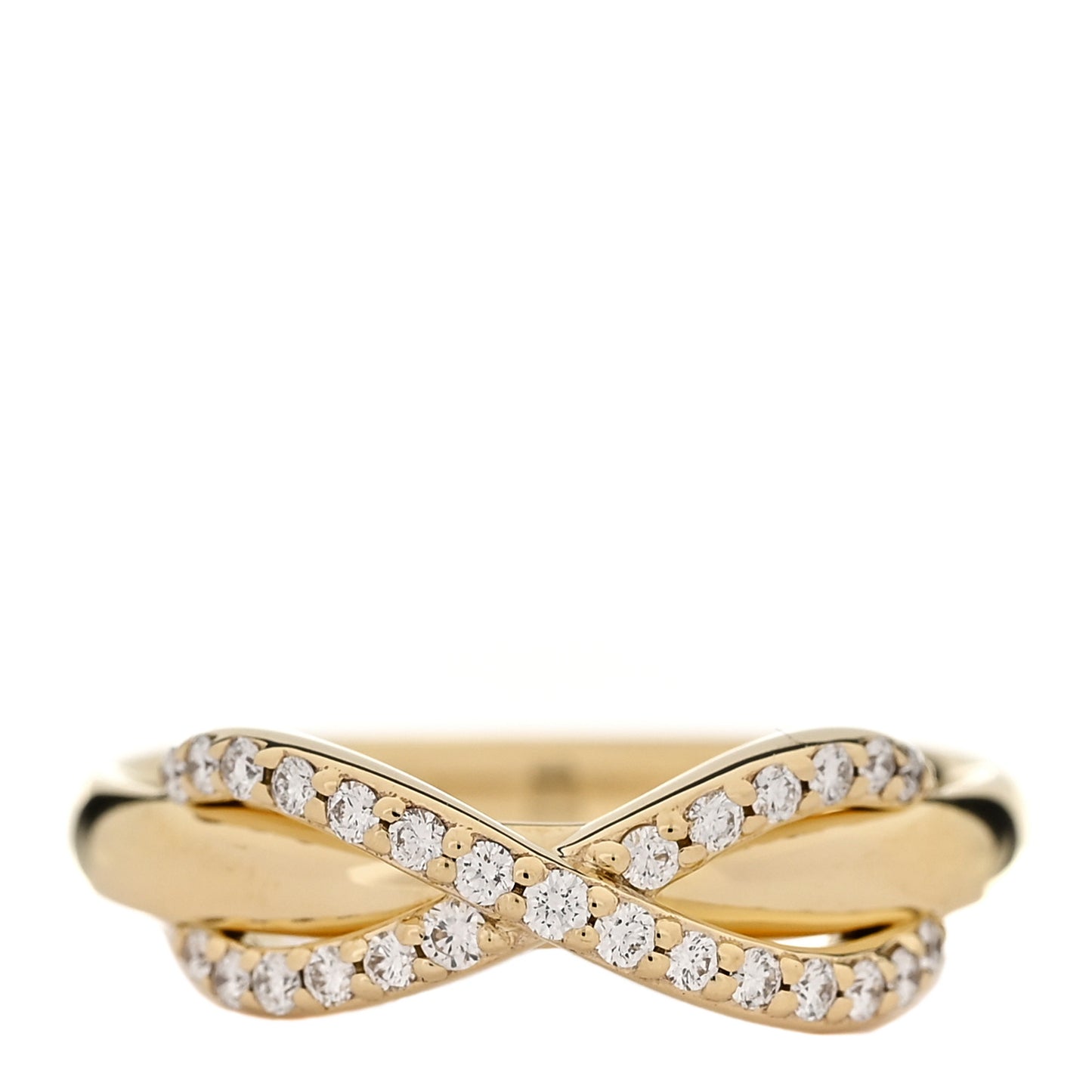18K Yellow Gold Diamond Infinity Ring 47 4.25