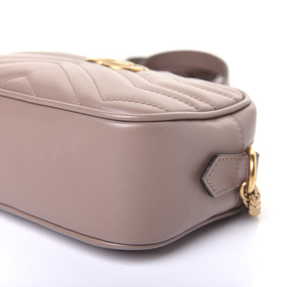 Gucci Calfskin Matelasse Mini GG Marmont Chain Shoulder Bag Porcelain Rose 7 of 14
