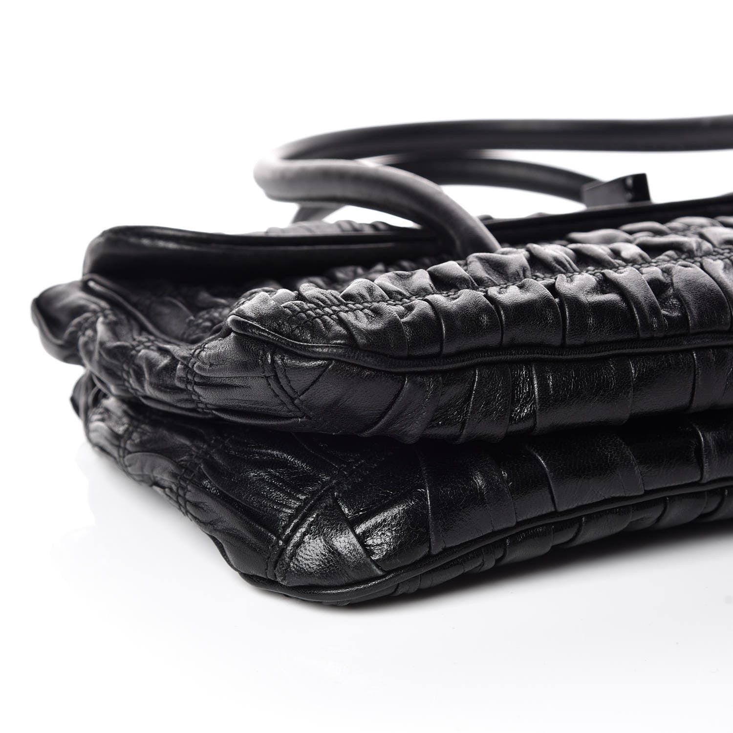Prada Nappa Gaufre Flap Bag Black 5 of 10