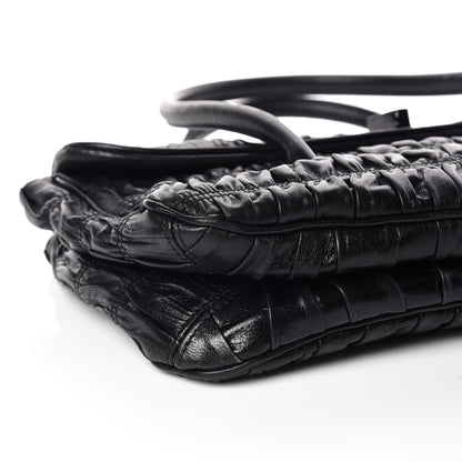 Prada Nappa Gaufre Flap Bag Black 5 of 10
