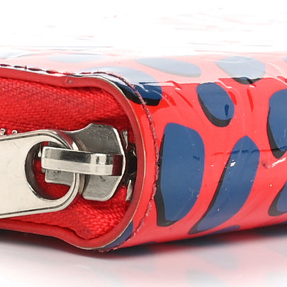 Louis Vuitton Vernis Jungle Dots Zippy Wallet Coquelicot Denim 8 of 10