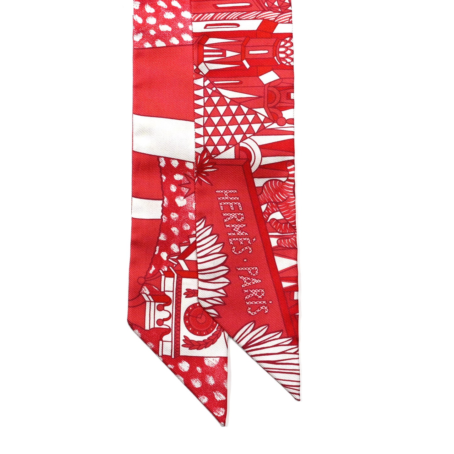 Silk Animapolis Twilly Rouge White