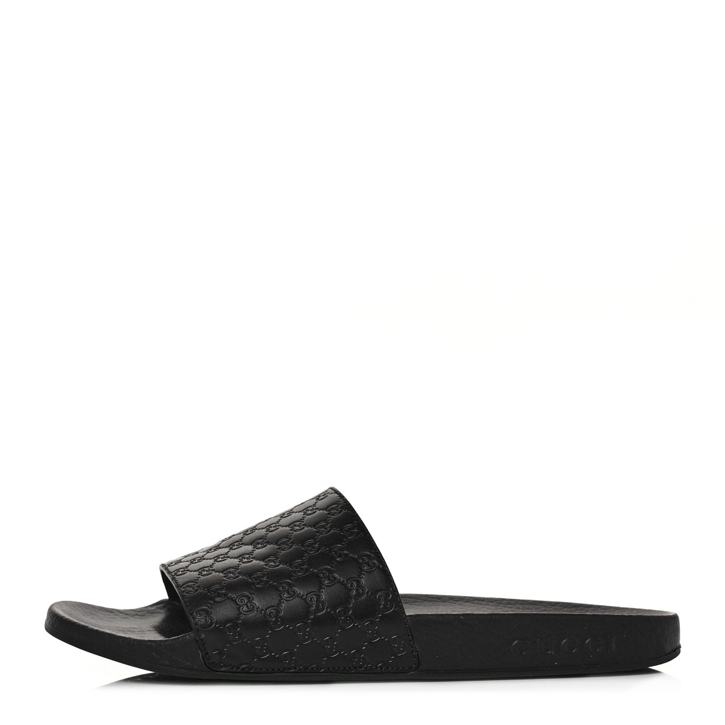 Microguccissima Slide Sandals 38 Black