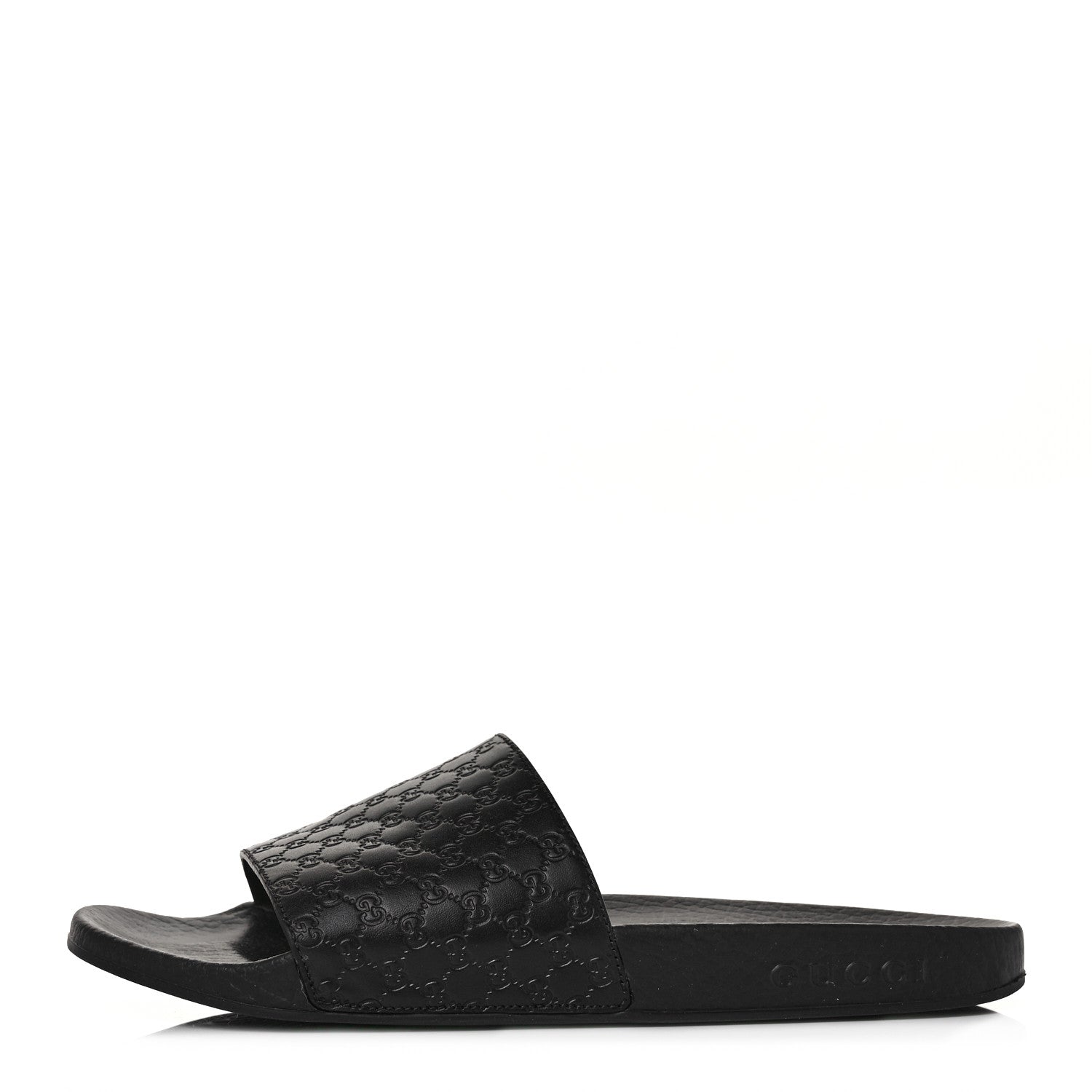 Gucci Microguccissima Slide Sandals 38 Black 1 of 8