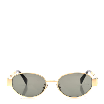 Celine Metal Triomphe 01 Sunglasses CL40235U Gold Green 2 of 7