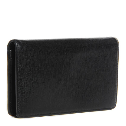 Chanel Caviar Sevruga Yen Wallet Black 3 of 8