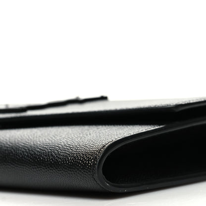 Saint Laurent Grain De Poudre Uptown Chain Wallet Black 11 of 12