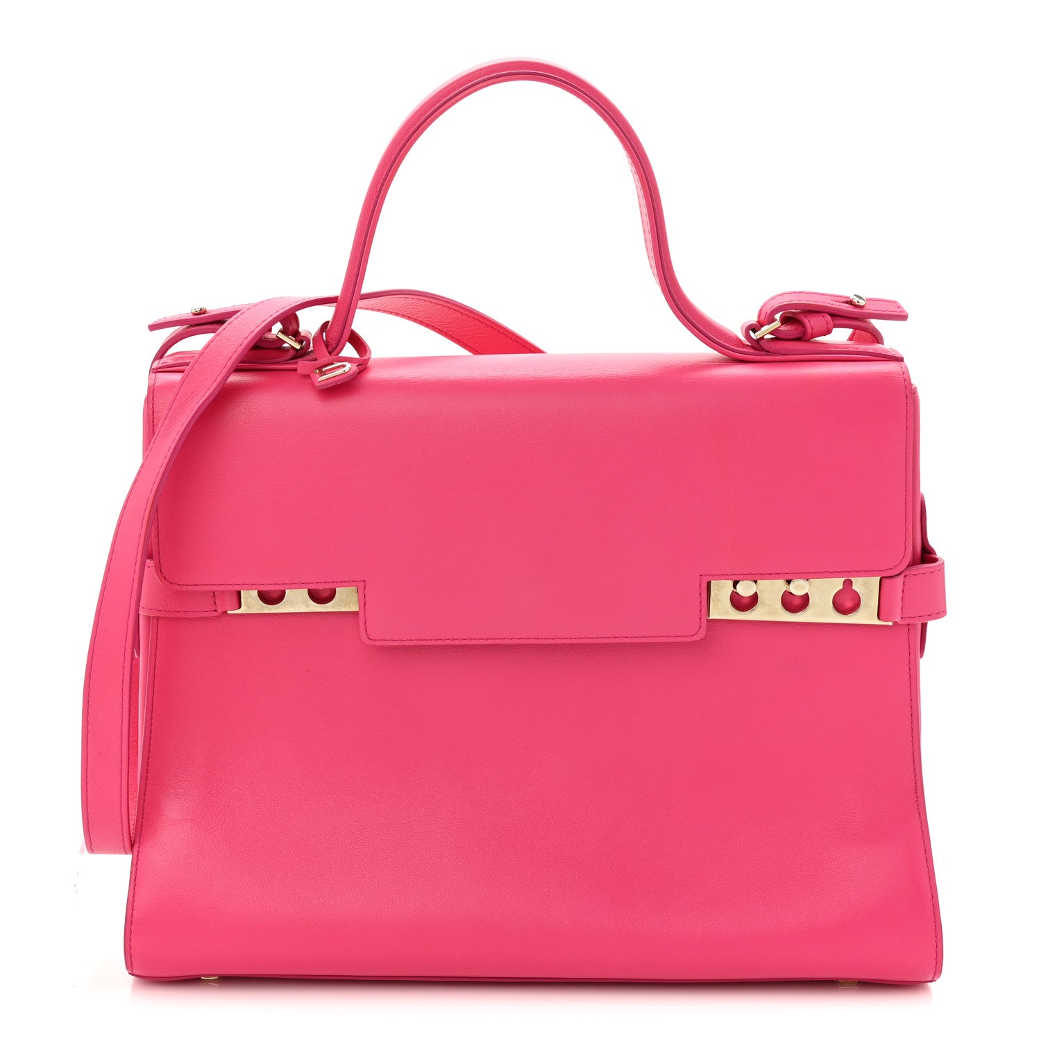 Delvaux Calfskin GM Tempete Satchel Fuchsia 1 of 10