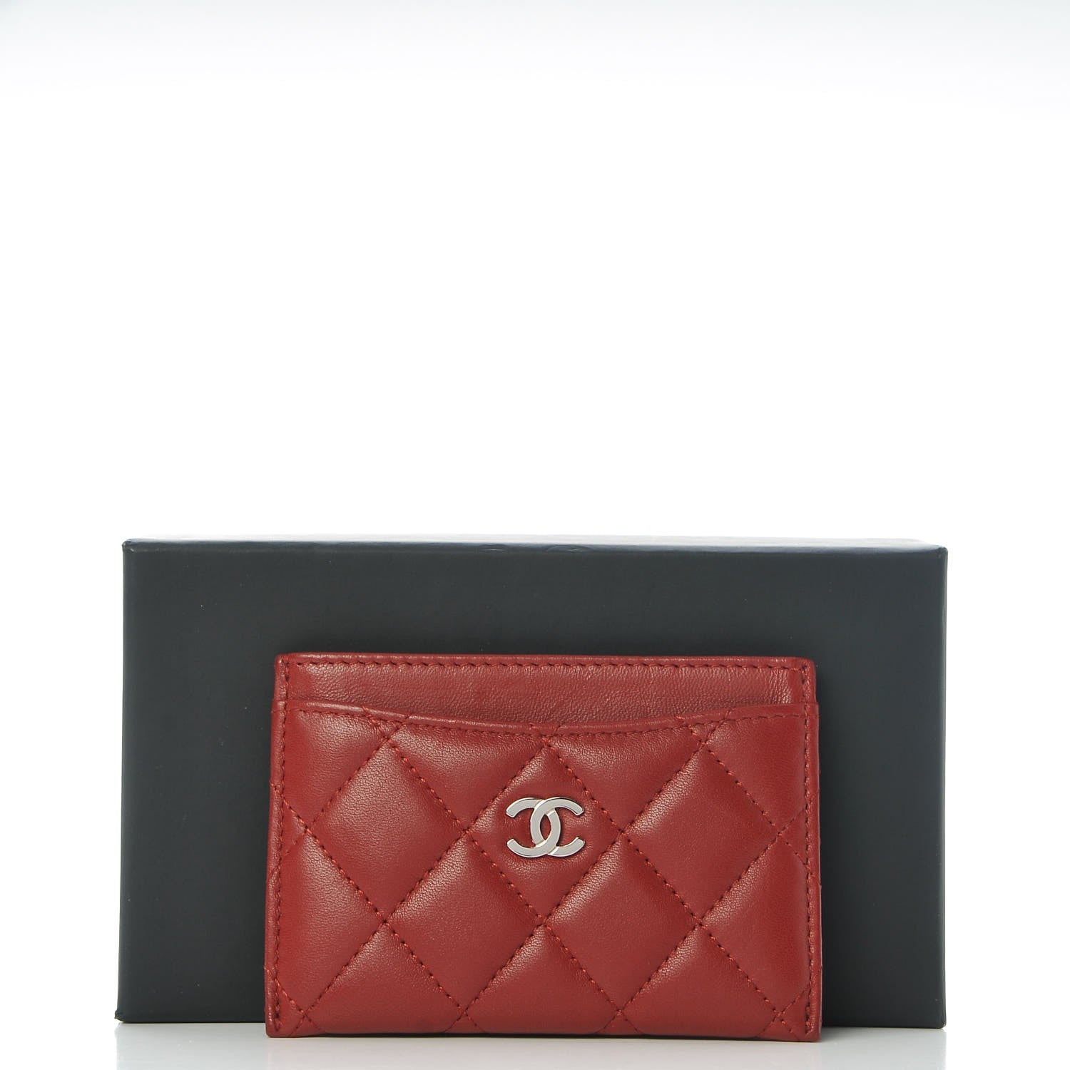 Chanel Lambskin Card Holder Red 9 of 9