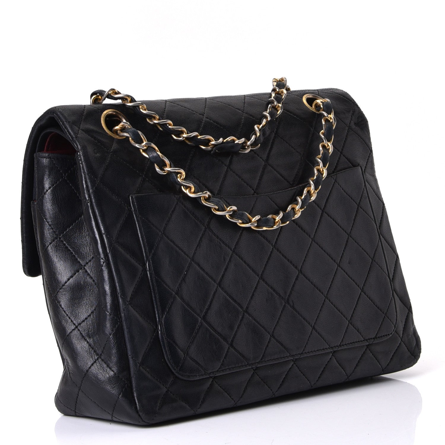 Chanel Lambskin Quilted Double Flap Black 2 of 6