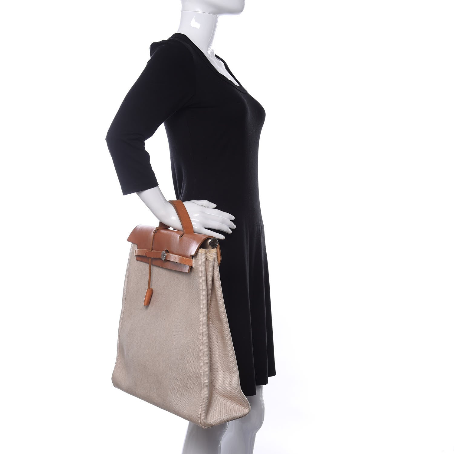 Hermes Toile Vache Calfskin Herbag 39 MM Natural 2 of 17
