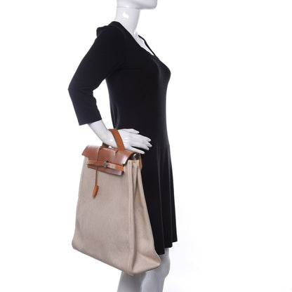 Hermes Toile Vache Calfskin Herbag 39 MM Natural 2 of 17