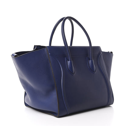 Celine Grained Calfskin Medium Phantom Luggage Indigo 3 of 9